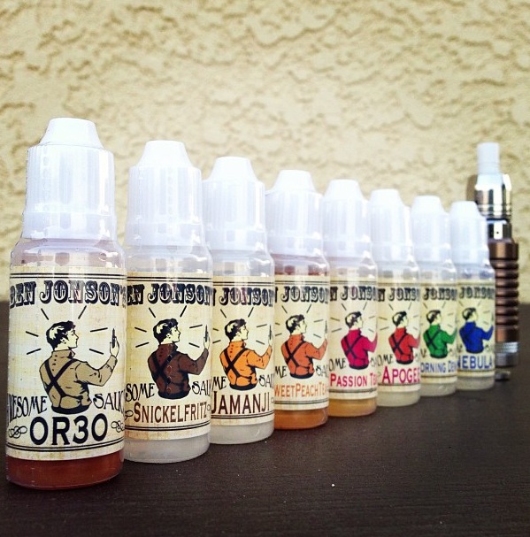 The many flavors available for vapes.