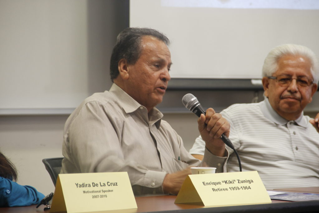 Enrique Zuniga and Dr. Richard Ramirez remind everyone of life back when they were students.