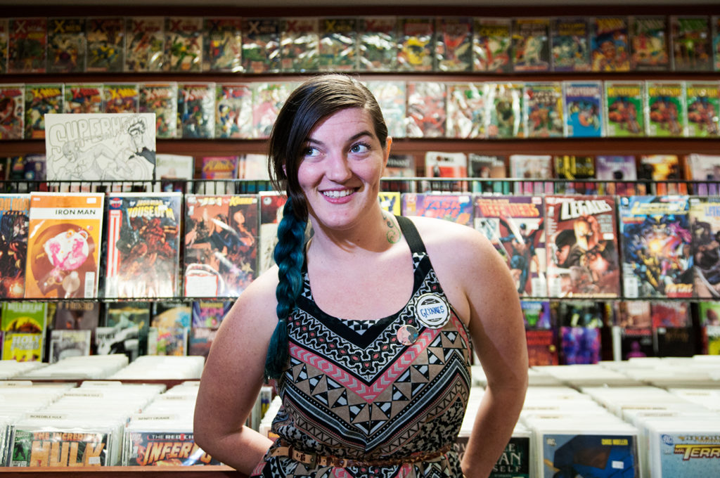 Glynnes Pruett is the owner of Comic Book Hideout, a local comic book shop, in Fullerton, California. Photo credit: Sue Hwang