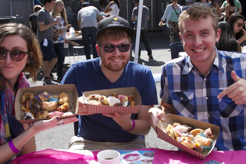 Alexia Cornett, Will Lentz and Beau Raulins are excited to eat some donuts at the LA Donut Festival on October 3rd Photo credit: Bianca Granado