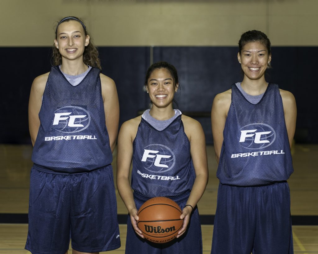 Lady Hornets Monica Hanna (left), Emilee Dy (middle), Jamee Katsuyama (right) look to lead the womens basketball to success. Photo credit: Patrick Quirk