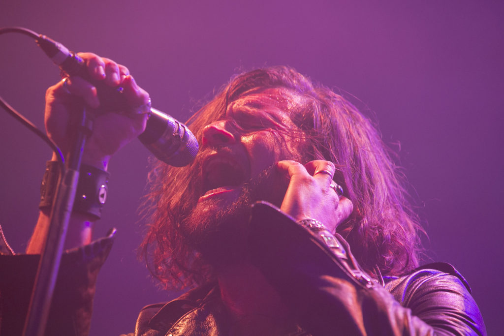 Jay Buchanan singer of Rival Sons laying it all on the mic at the Observatory in Costa Mesa Friday, Feb. 12 Photo credit: Christian Mesaros