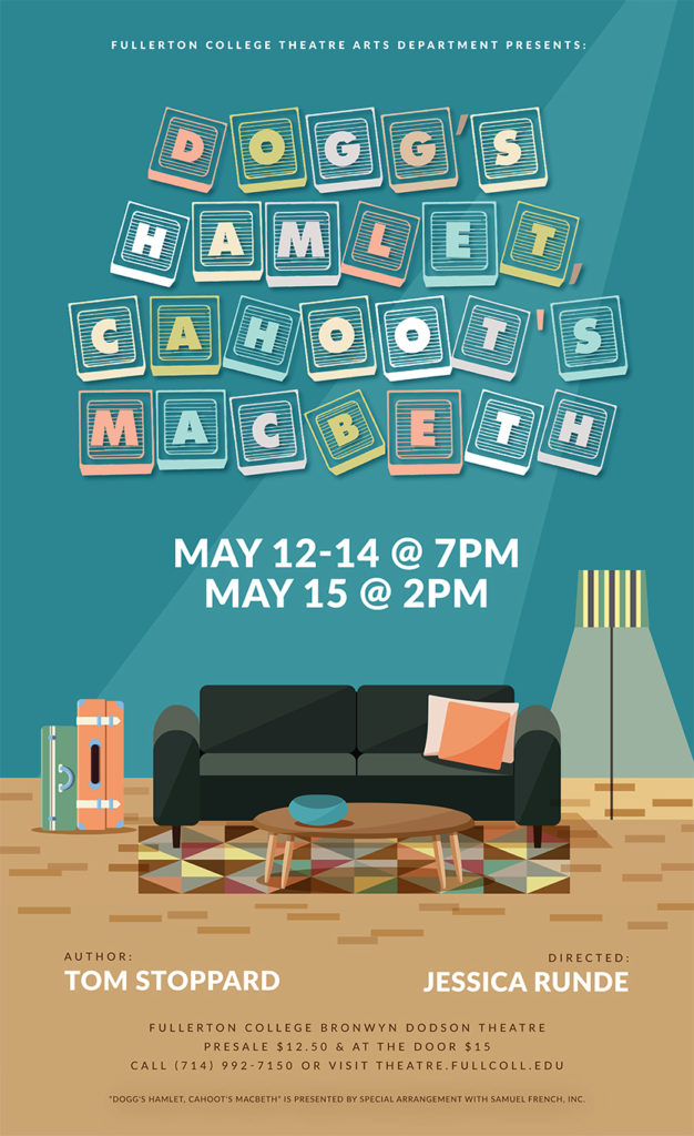 Official poster for Doggs Hamlet, Cahoots Macbeth Photo credit: FC Theater Department