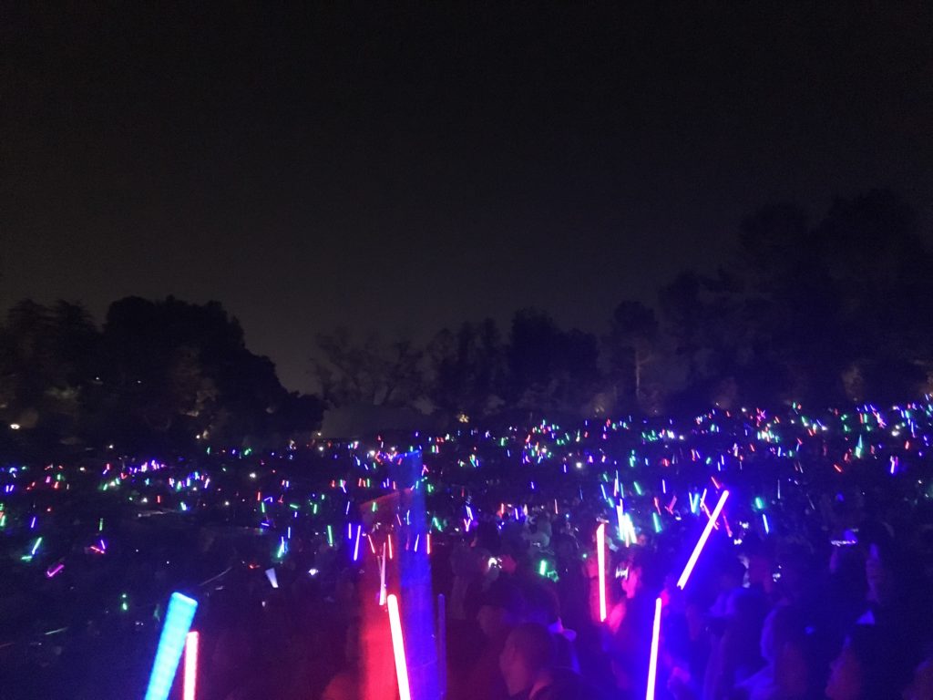 A sea of light sabers swaying in collaboration with Williams masterpieces - September 4th, 2016. Photo credit: Katie Brown