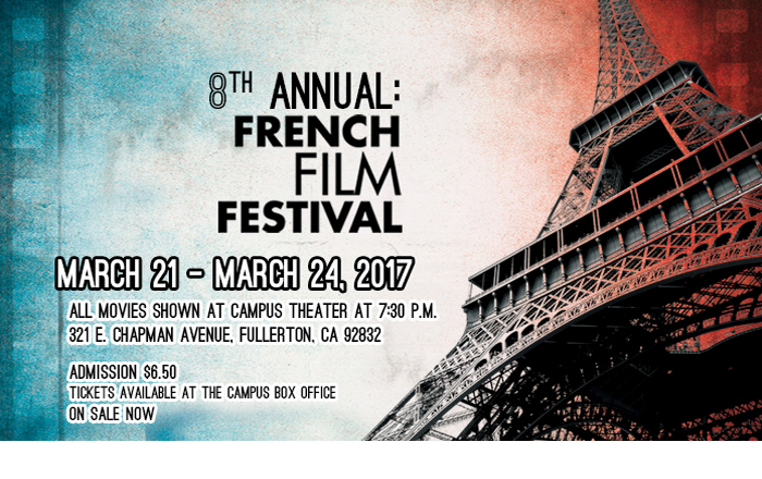 Fullerton Colleges 8th Annual French Film Festival will run from March 21-24 at 7:30 p.m. Photo credit: Fullerton College Foreign Languages Department