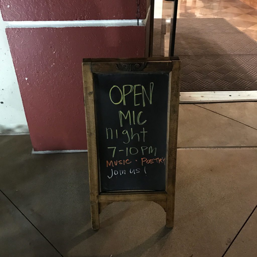 The Fullerton Museum hosts open mic night the first Friday of every month. The event is open to anyone wanting to partake in a night of song and poetry. Photo credit: Daisy Sanchez