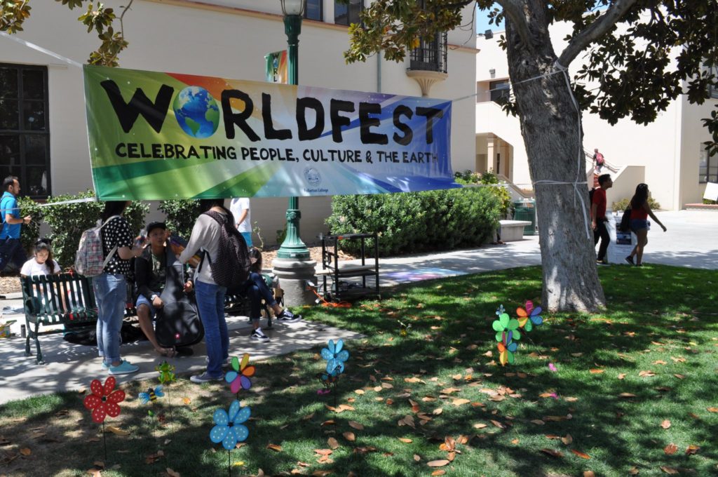 Students gathered for FCs annual World Fest Photo credit: Hector Arzola