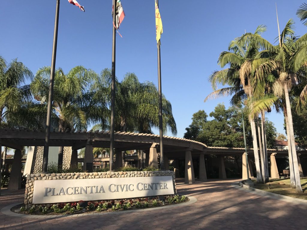 A bomb threat caused Placentia police to evacuate the citys civic center on Tuesday afternoon, Oct. 10. Photo credit: Hector Arzola