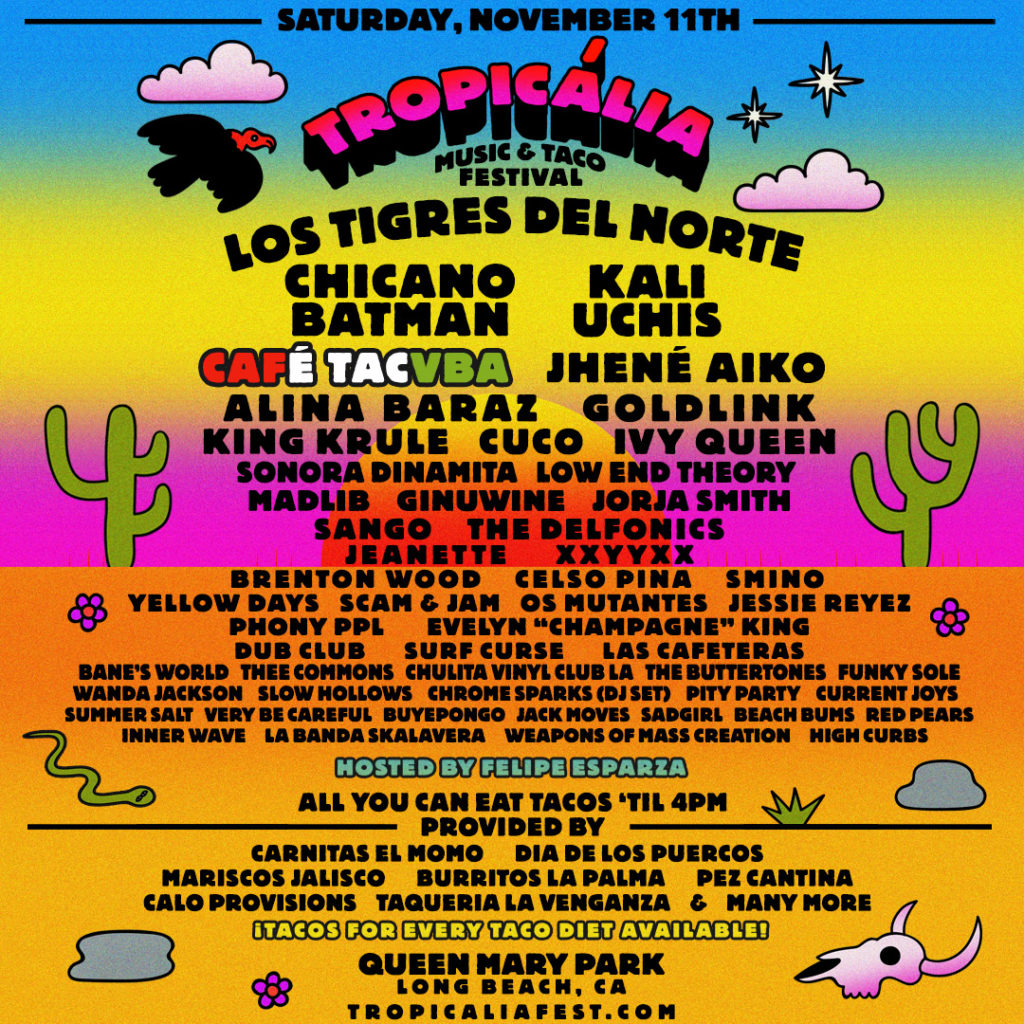 The eclectic Tropicália Music and Taco Festival will host a wide ranging lineup of Latin musicians and others on Nov. 11 at Queen Mary Park. Photo credit: Courtesy of Tropicalia Music and Taco Festival