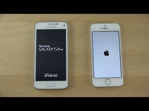 Android Samsung Galaxy 5 compared to the Apple iPhone 5.