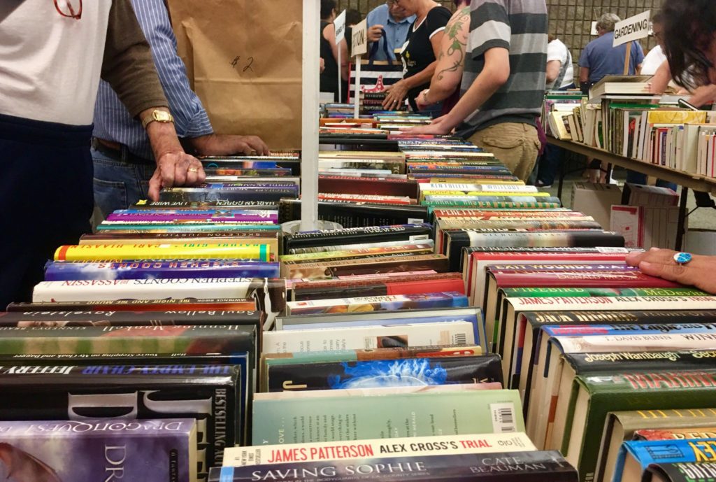 The booksale had no shortage of genres to choose from. Photo credit: Lann Nguyen