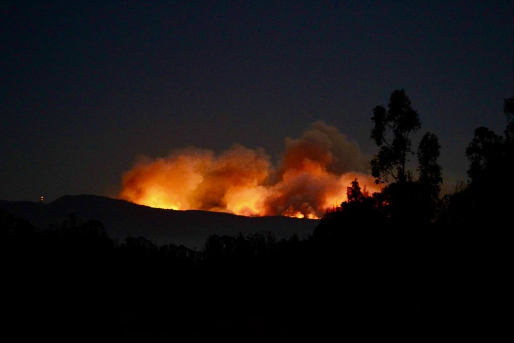 Illustration of the canyon fire that has engulfed much of southern California. Photo credit: Illustration