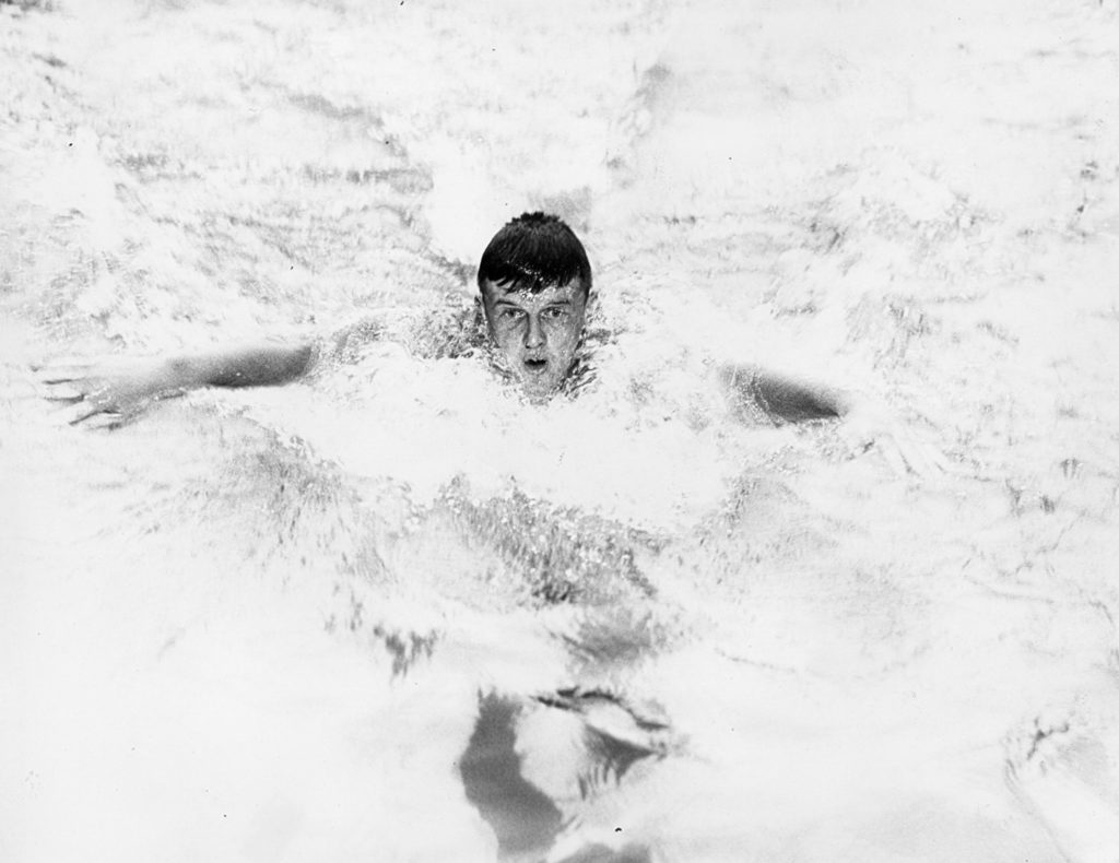 Ernie Polte in the Pool. Photo credit: Fullerton College