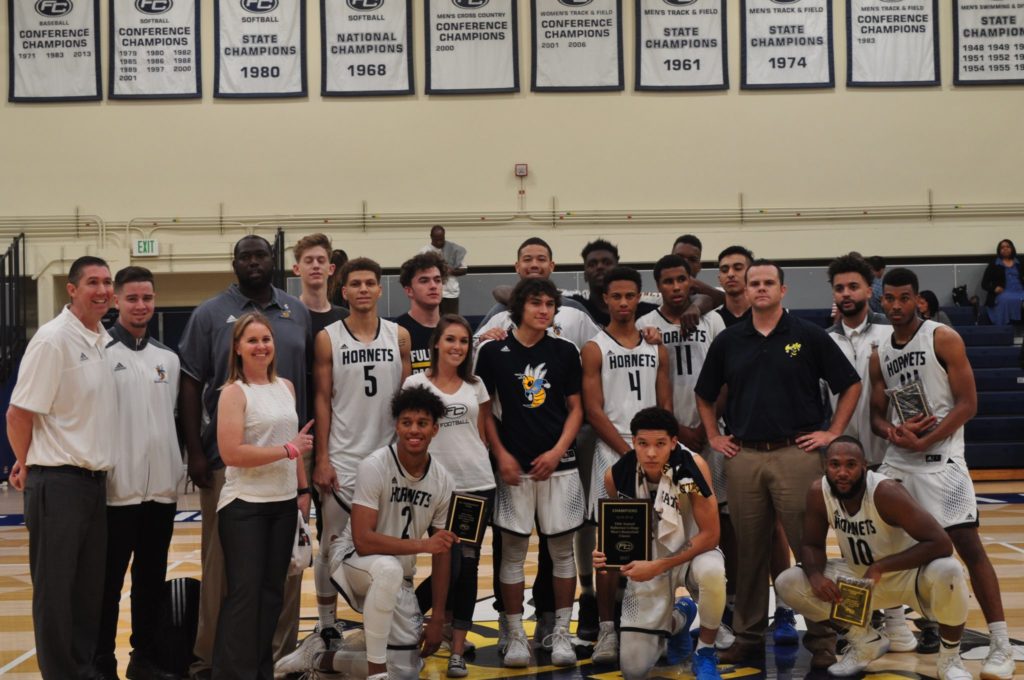 The Hornets won the Fullerton College Classic at home against the formerly undefeated San Diego City Knights. Photo credit: Tameka Poland