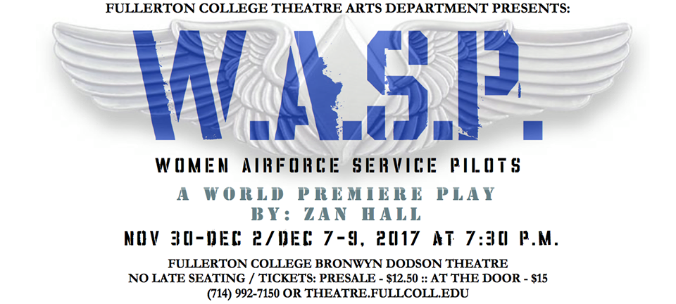 An official poster for WASP. This theatre production will be performed throughout six days on Nov. 30 - Dec. 2 and Dec. 7 - 9. The performance for the six performances will take place at 7:30 p.m. in the Bronwyn Dodson Theatre. Photo credit: Fullerton College Theatre Arts Department