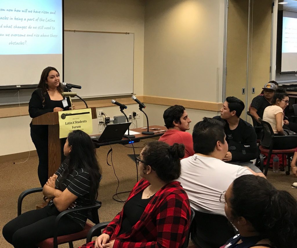 Jennave Garcia shares her experience within the Latinx community. Photo credit: Teann Williams