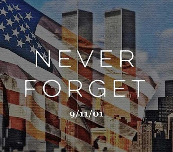 Never forget the day 9/11/01 due to the loss of more than 3,000 people when the attack on America occurred.
