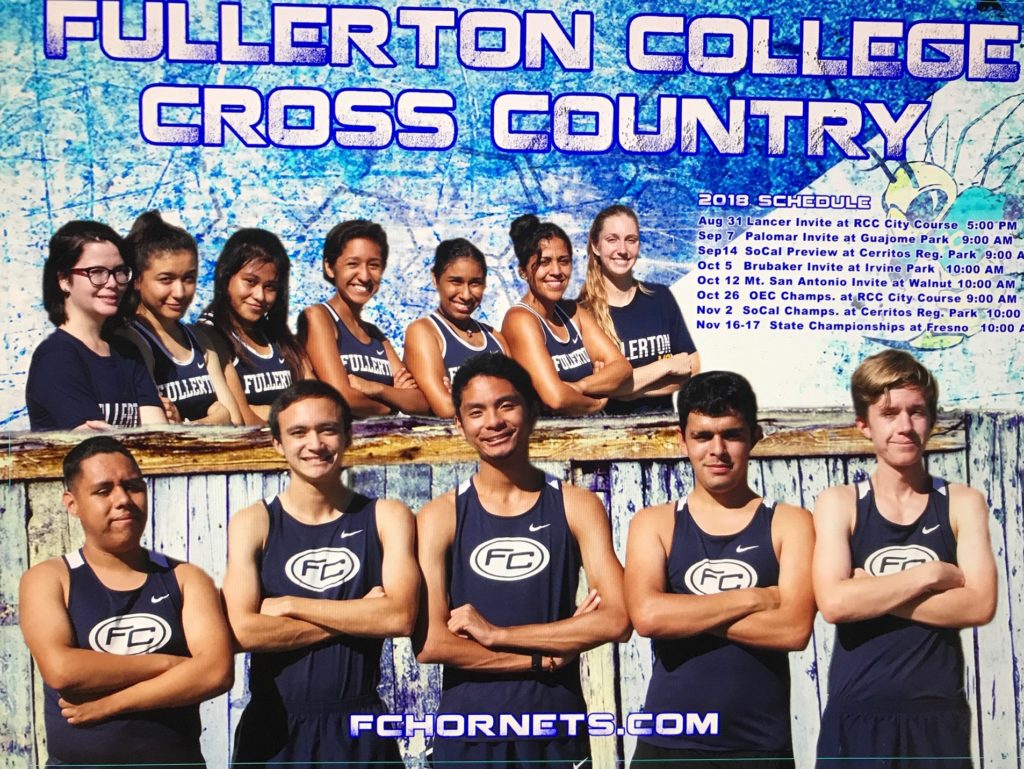 FC 2018 Women and Men Cross Country Teams Photo credit: Fullerton College