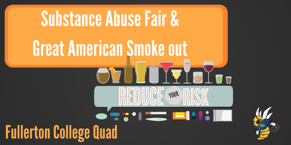 Substance abuse fair & Great American Smoke out was back for an educational afternoon on the FC quad. Photo credit: FC Student Health Services