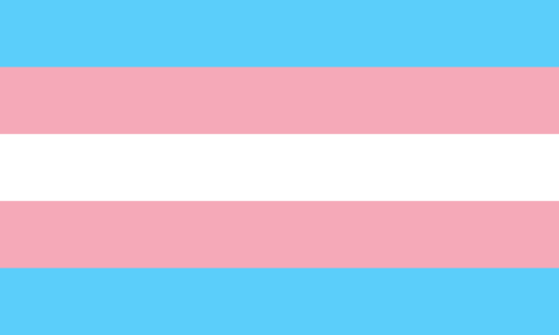 The blue pink and white flag represents transgender pride.