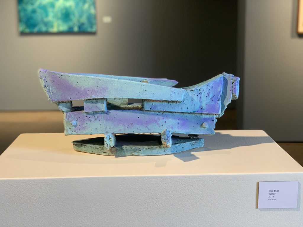 Don Ryan “Cutter” 2018. One of the pieces found in the Water art exhibit at FC Photo credit: Victoria Nicholls