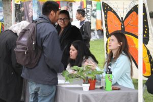 SES club members talk to students about what they have planned for the semester Photo credit: Blake Ward