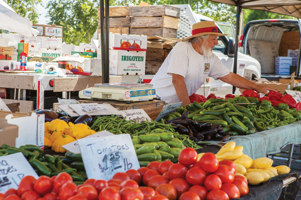 The Fullerton Farmers Market offers a variety of fresh vegetables and fruit locally grown in California. Photo credit: Google Images