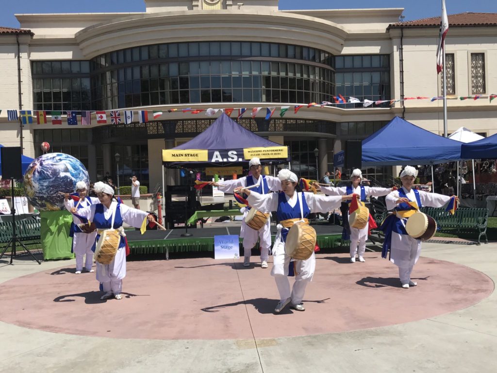 Korean Folk dance group perform a dance to celebrate peace. Photo credit: Anthony Carrera