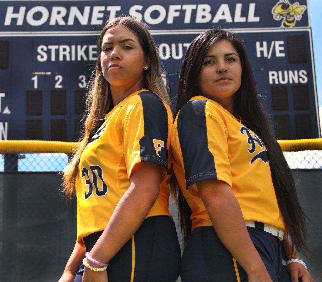 Jessica Lopez and Lulu Vasquez have become the 1-2 punch Fullerton Softball needed. Photo credit: Adam Aranda