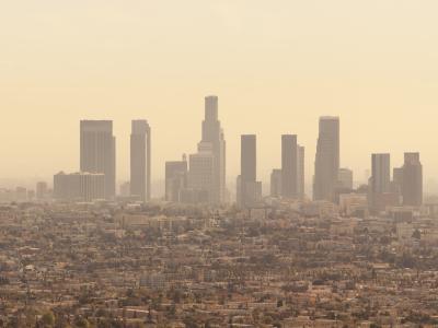 Smog covering Los Angeles, California. Photo credit: California Air Resources Board