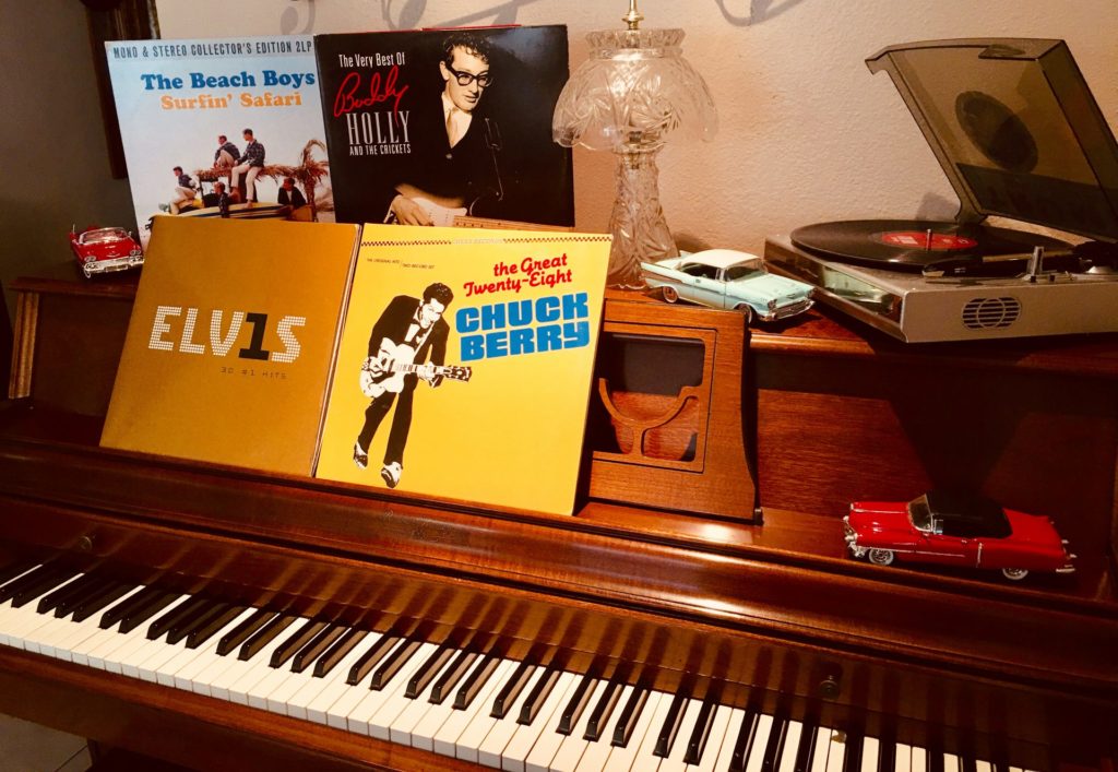 Records from Rock ‘n’ Roll legends Buddy Holly, The Beach Boys, Elvis Presley and Chuck Berry Photo credit: Gabe Larson