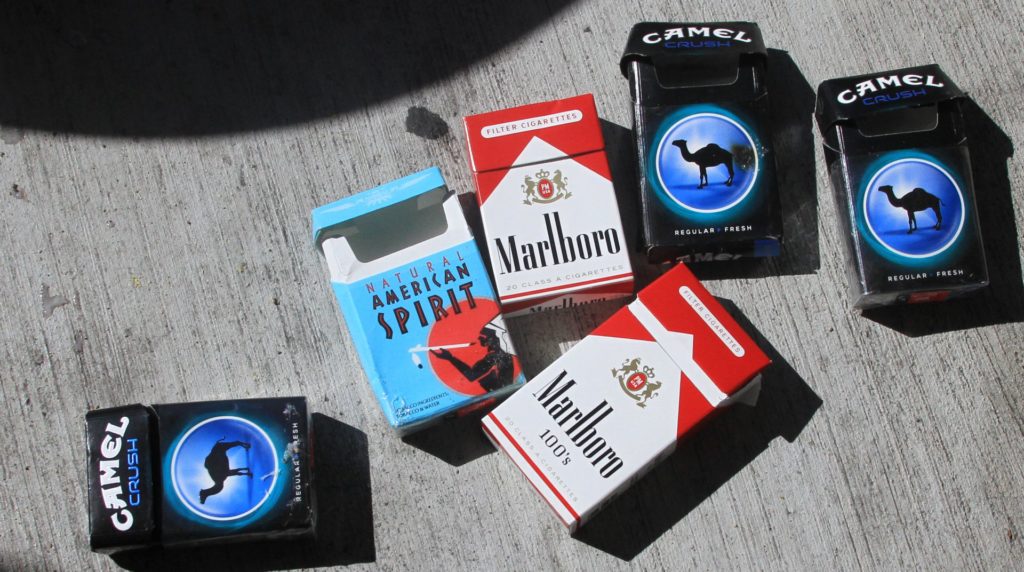 Empty cigarettes packs found on campus smoked by students Photo credit: Sayel Abousamra