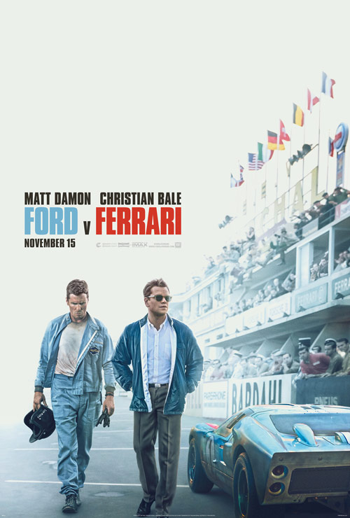 Matt Damon stars as sports car builder, Carroll Shelby and Christian Bale stars as British racing legend, Ken Miles in 20th Century Foxs Ford vs. Ferrari Photo credit: 20th Century Fox