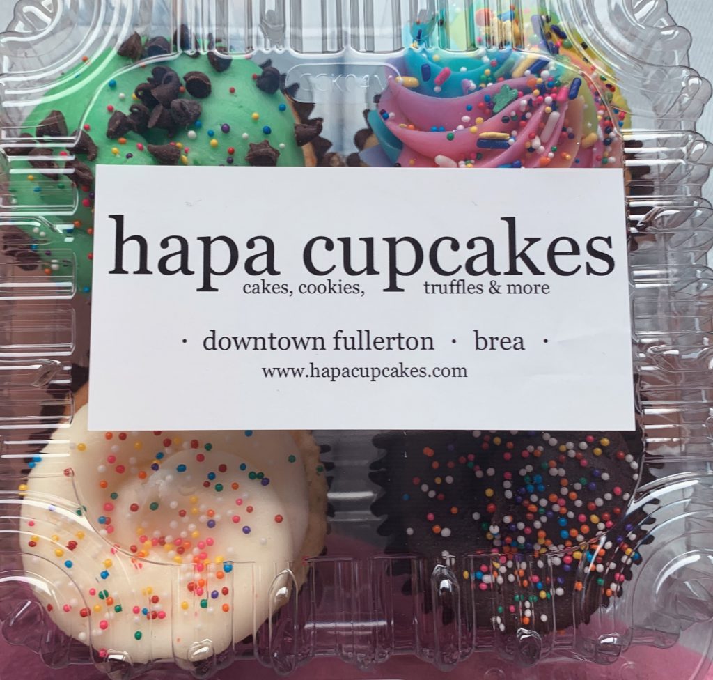 Takeout delivery from Hapa Cupcakes is available daily from 10 a.m. to 6 p.m. Photo credit: Natalie West