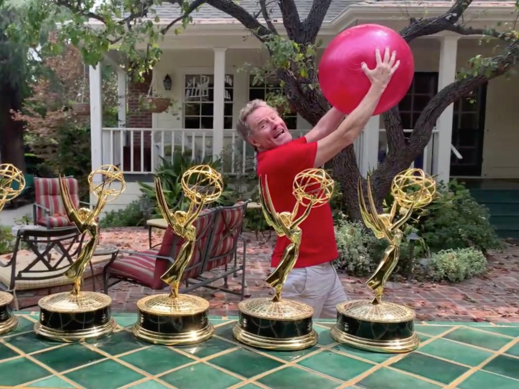 Bryan Cranstron during a skit showing how celebrities spend their time during quarantine from THE 72ND EMMY® AWARDS Photo credit: ABC