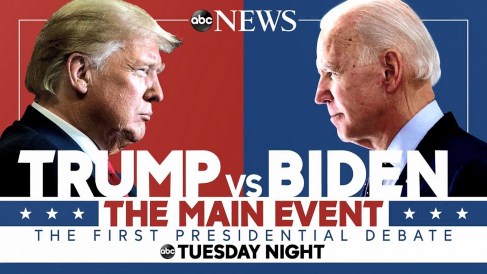 Donald Trump and Joe Biden face off in the first presidential debate Photo credit: ABC News