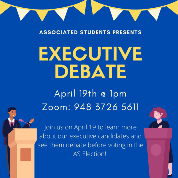 Associated Students Executive Debate Flyer Photo credit: Fullerton College