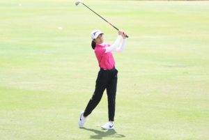 Fullertons team captain Chelsey Gutierrez shot a 78 and finished first in strokes on Monday at Coyote Hills. Photo credit: Blare Parke