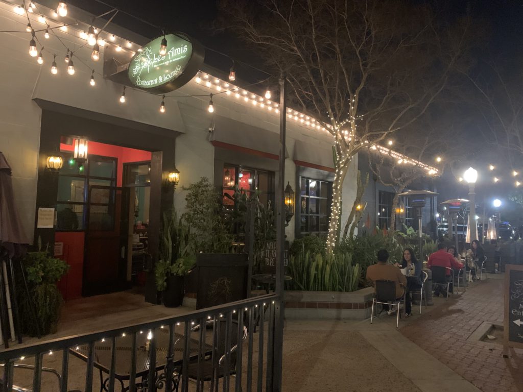 Les Amis Restaurant & Lounge at 128 W Wilshire Ave., in Downtown Fullerton. Photo credit: Nick Spinarski