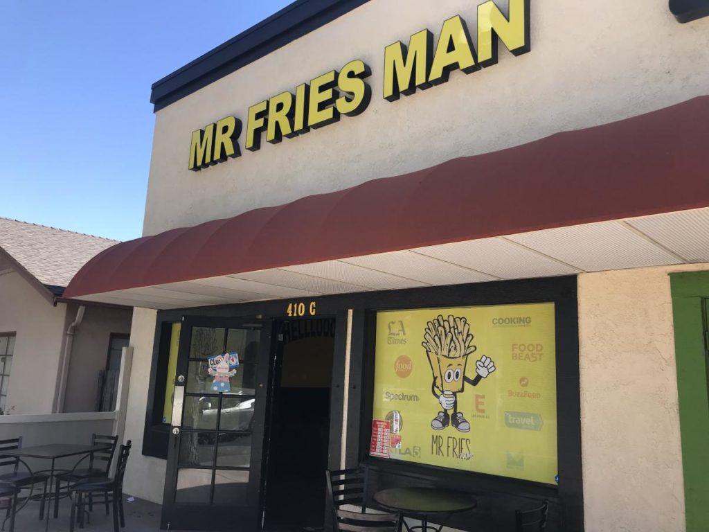 Mr. Fries Man at 410 E Chapman Ave., across from Fullerton College. Photo credit: Dylan Faircloth