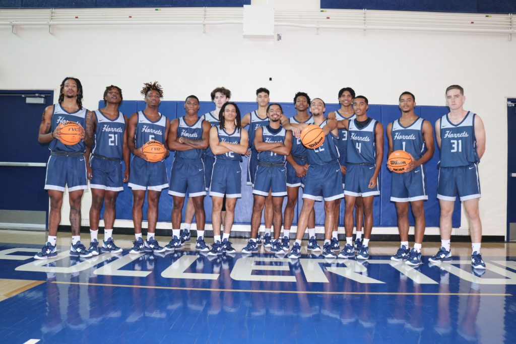 The Fullerton College mens basketball team gets together for media day before season play begins next month. Photo credit: Phil Thurman