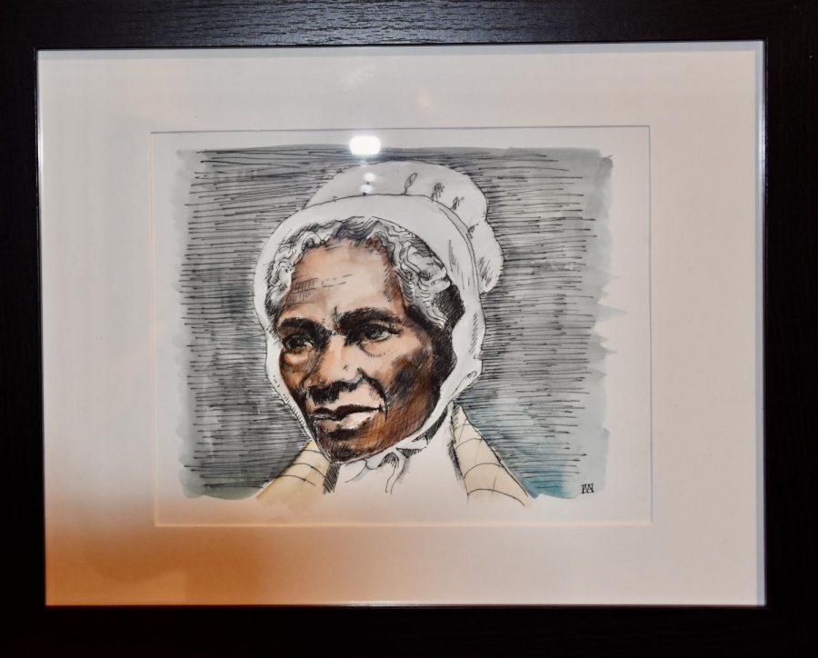 Allison Adams' portrait of slave abolitionist and women's rights activist, Sojourner Truth, taken on