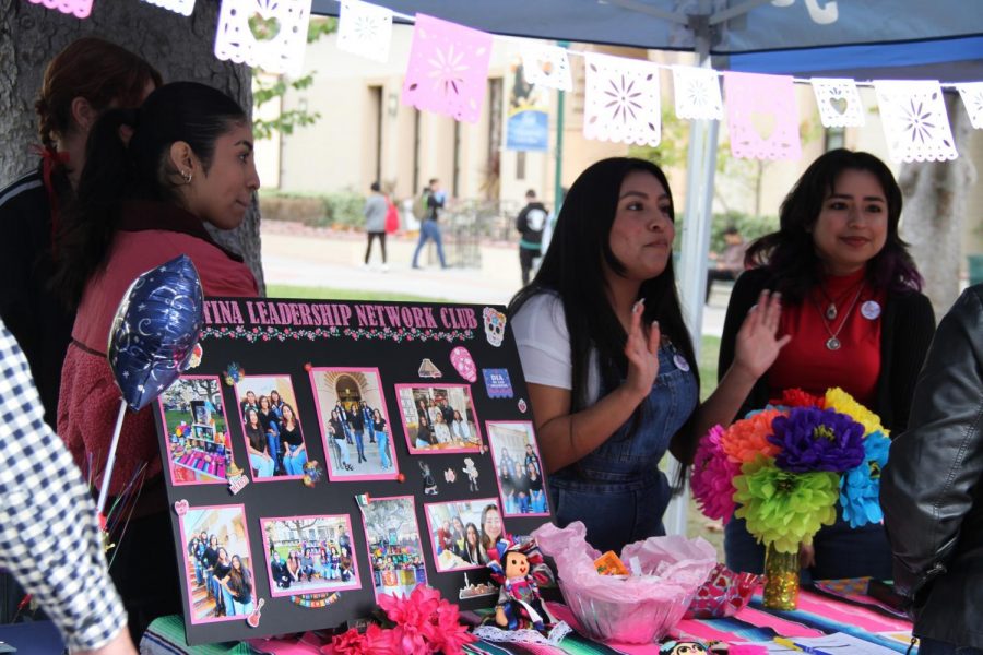 Latina Leadership Network Club attracting new members at Fullerton College Club Rush event on Tuesday Feb.14 ,2023 Photo credit: Pedro Saravia