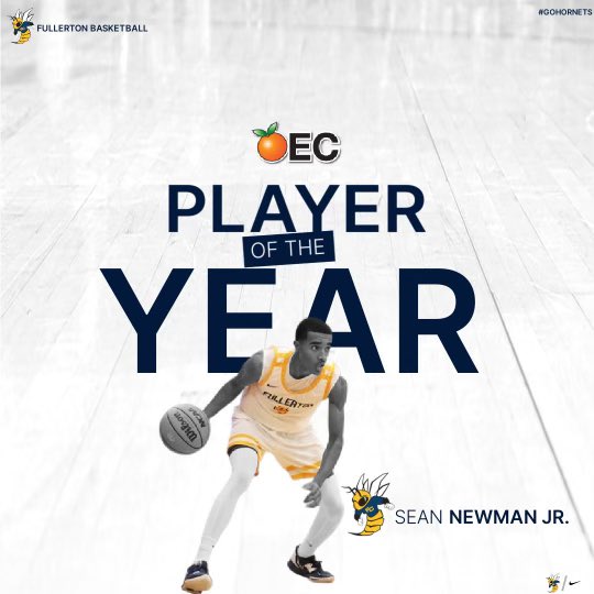 Sean Newman Jr. was named Orange Empire Conference Player of the Year on Sunday night Feb. 19, 2023.