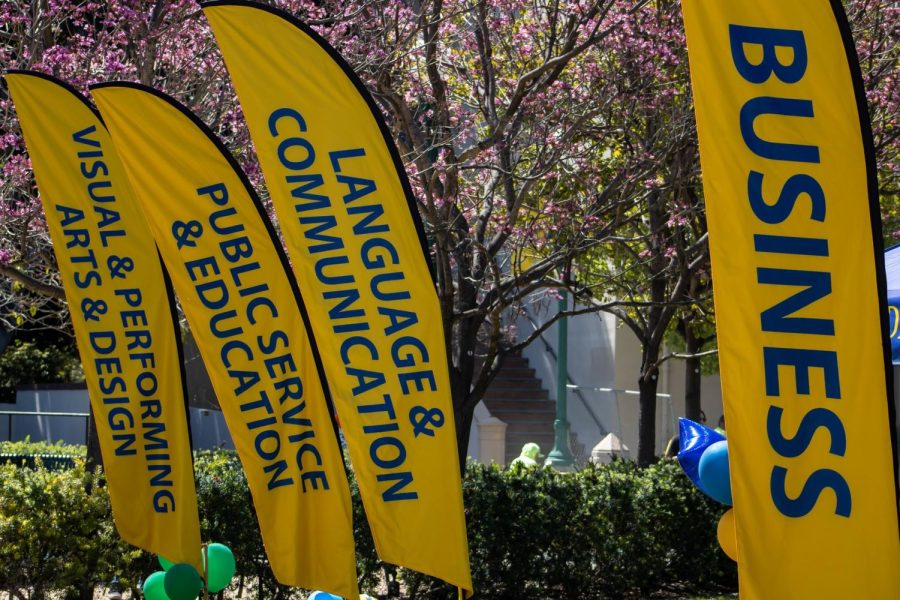 Some of the majors and programs that Fullerton College offers were present at Declaration Day on Tuesday March 28, 2023. Photo credit: Bryan Chavez