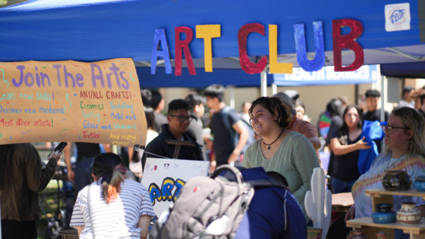 Art Club displays artistic options at Fullerton Colleges Club Rush, on Wednesday, Sept. 6, 2023.