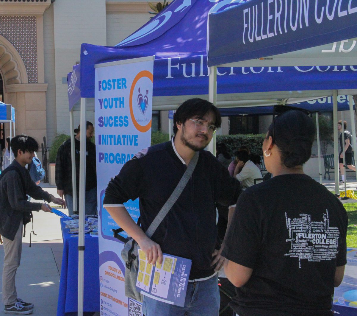 Students are given an opportunity to explore the different academic routes offered to them at Major Declaration Day at Fullerton College on Tuesday, March 19.