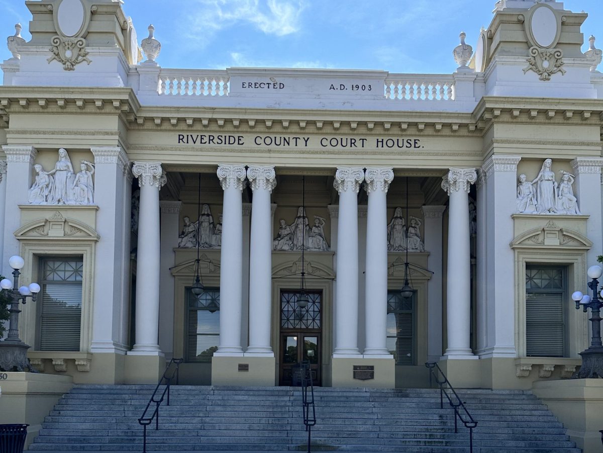 The Historic Riverside County Courthouse is where Fullerton College adjunct professor Christopher Redpath will have his arraignment hearing in June.