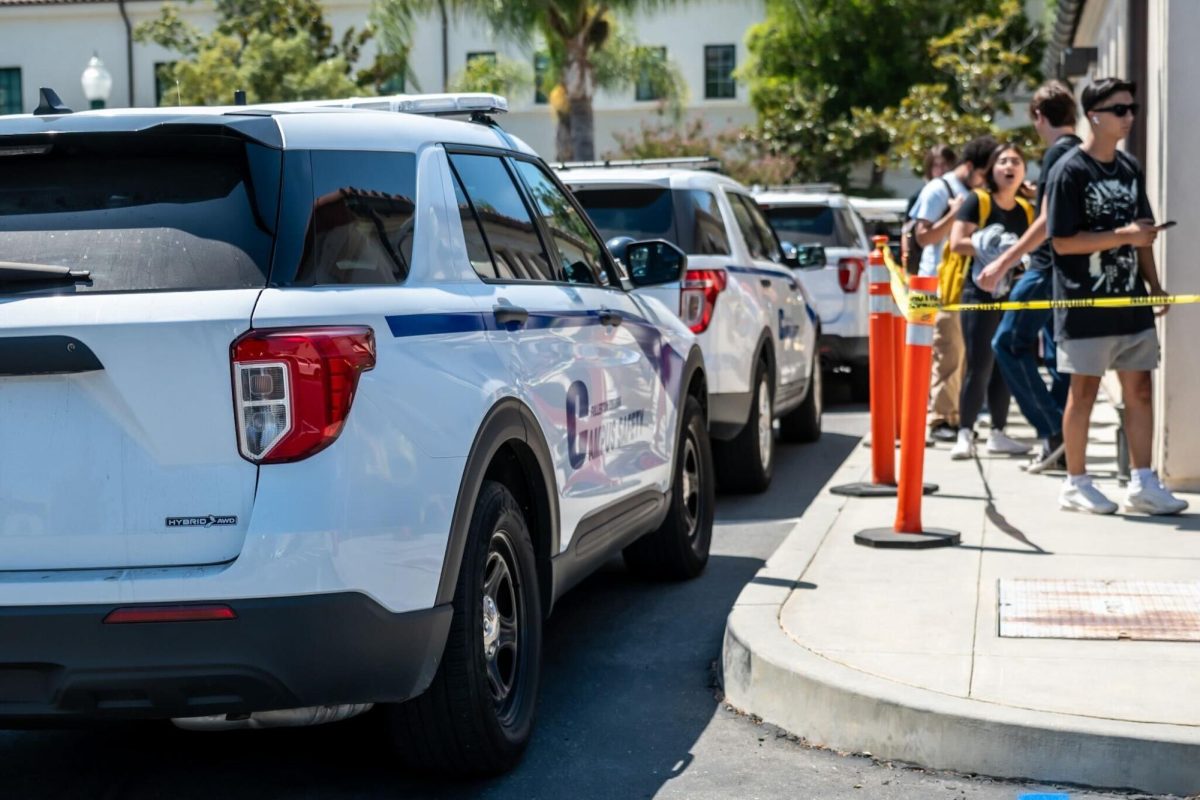 Line wraps around the Campus Safety office as students wait to access their parking permit on Monday, August 26, 2024.