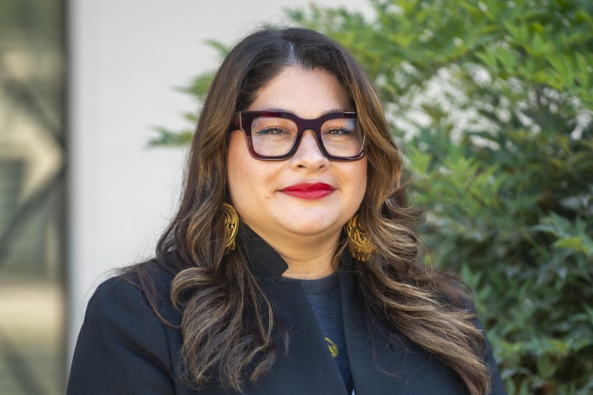 Elizabeth Martinez has been appointed the new Vice President of Student Services.  Martinez comes from nearly two decades of experience from Compton college. (Martinez is posing in front of the quad  at Fullerton College on Oct. 9, 2024. )